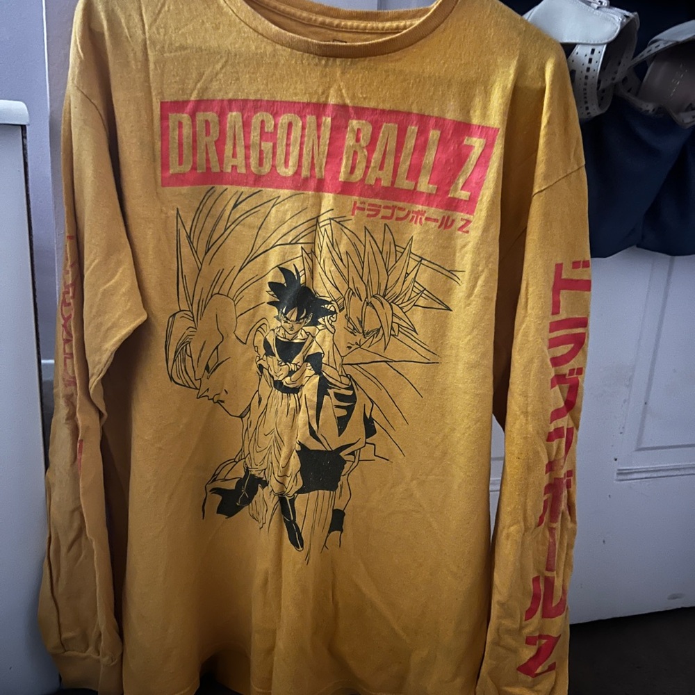 Dragon Ball Z Yellow Long Sleeve Shirt